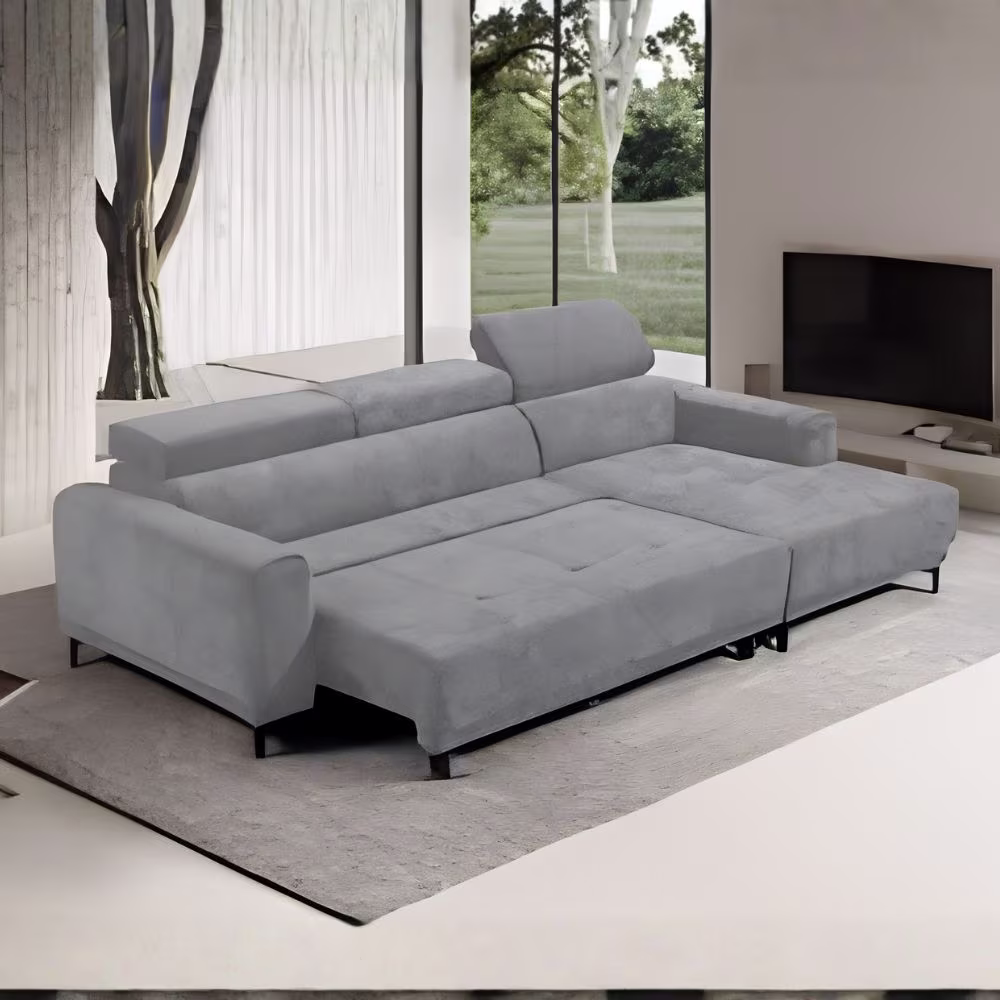 Sofá Chaiselongue Tecido cCama Elétrica Ref. 888 Dante (1)